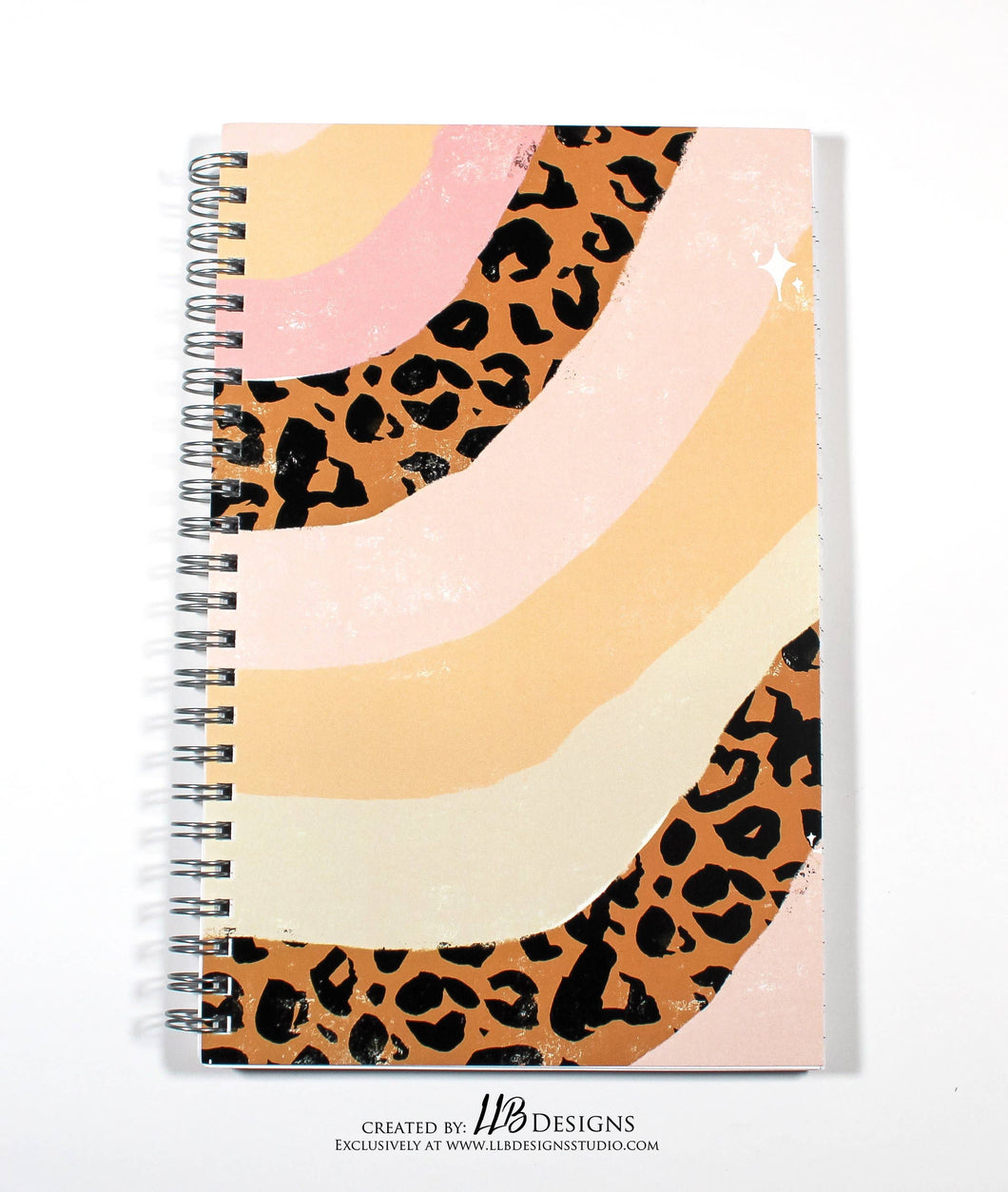 Spiral Lined Notebook | Pink Cheetah | 8.5 x 5.5 | 80 Pages