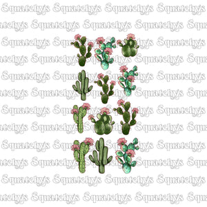 Cactus UV DTF Decal Sheet