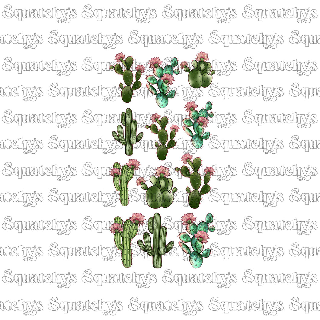 Cactus UV DTF Decal Sheet