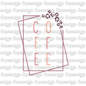 Coffee Leopard Frame UV DTF Decal