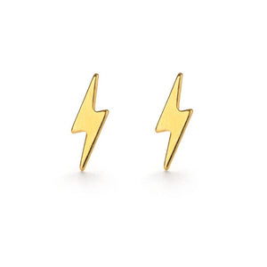 Lightning Bolt Studs gold