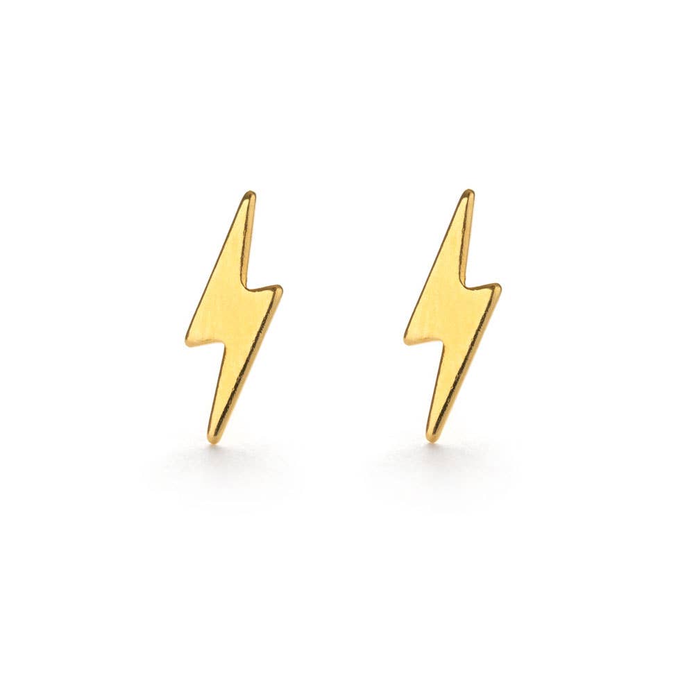 Lightning Bolt Studs gold