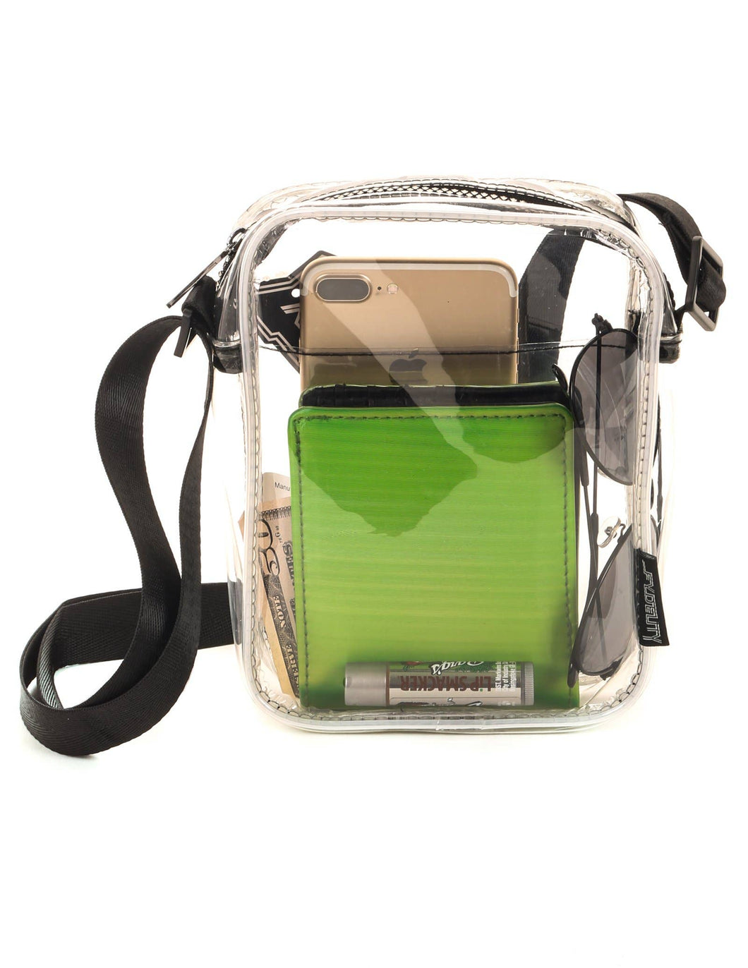 Brick Bag-Crossbody Sling-TRANSPARENT Clear