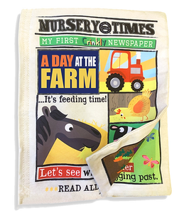 Nursery Times Crinkly Newspaper - Farm Animals