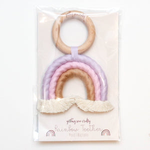 Macrame Rainbow Teether - Lavender Dreams