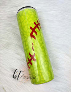 30oz Skinny Softball Mom Tumbler