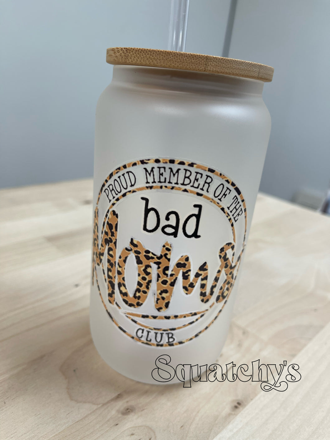 16oz Glass Can Bad Moms Club