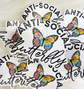 Anti-Social Butterfly Sticker