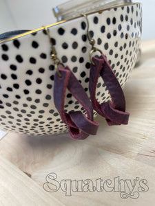 Leather Knotted Earrings