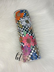 Retro skinny tumbler, Tumbler with straw