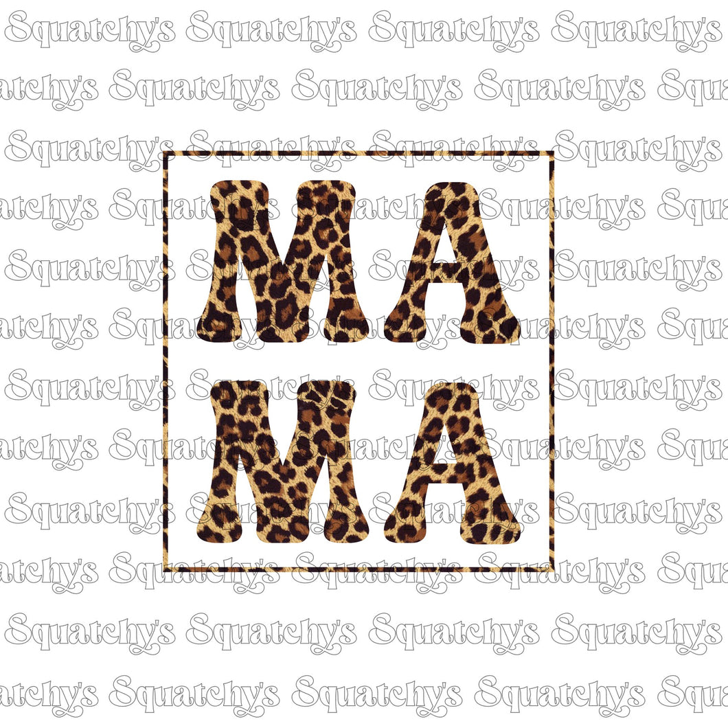 Leopard Mama UV DTF Decal