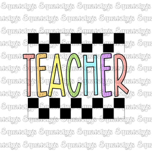 Retro Teacher UV DTF Decal