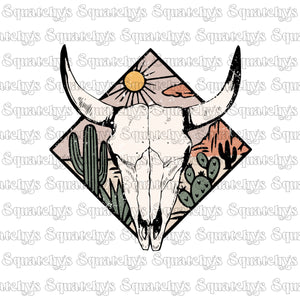 Cow Skull UV DTF Decal